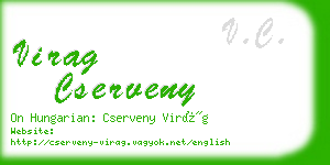 virag cserveny business card